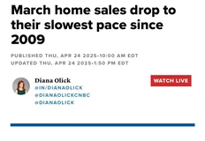 🤔Продажи домов на вторичке США в марте упали на 5,9% по сравнению с февралем, достигнув самого низкого уровня за март с 2009 года