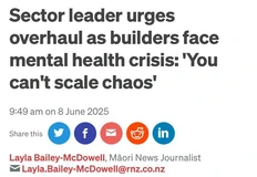 🤔В строительной отрасли Новой Зеландии серьёзный кризис психического здоровья. Уровень самоубийств там на 25% выше, чем в других сферах бизнеса