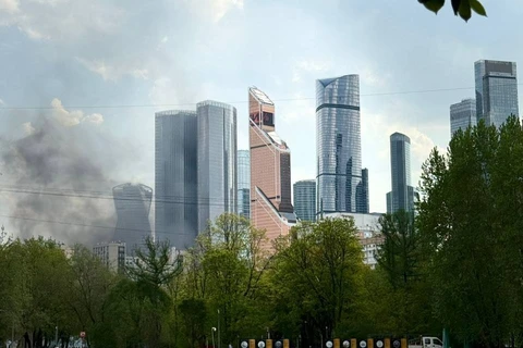 🔥Горит Москва Сити. Предположительно Афи Молл.